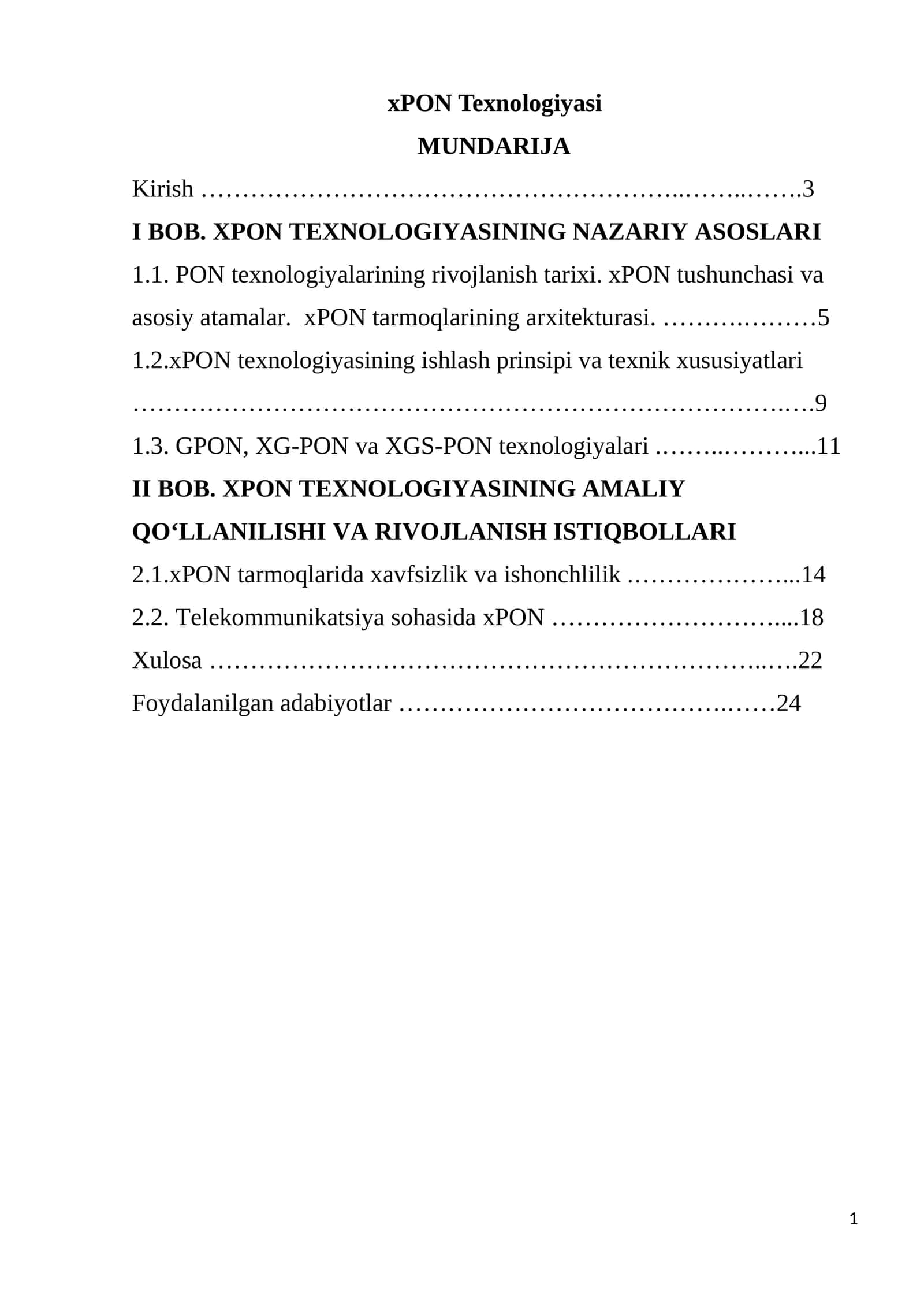 xPON Texnologiyasi 1