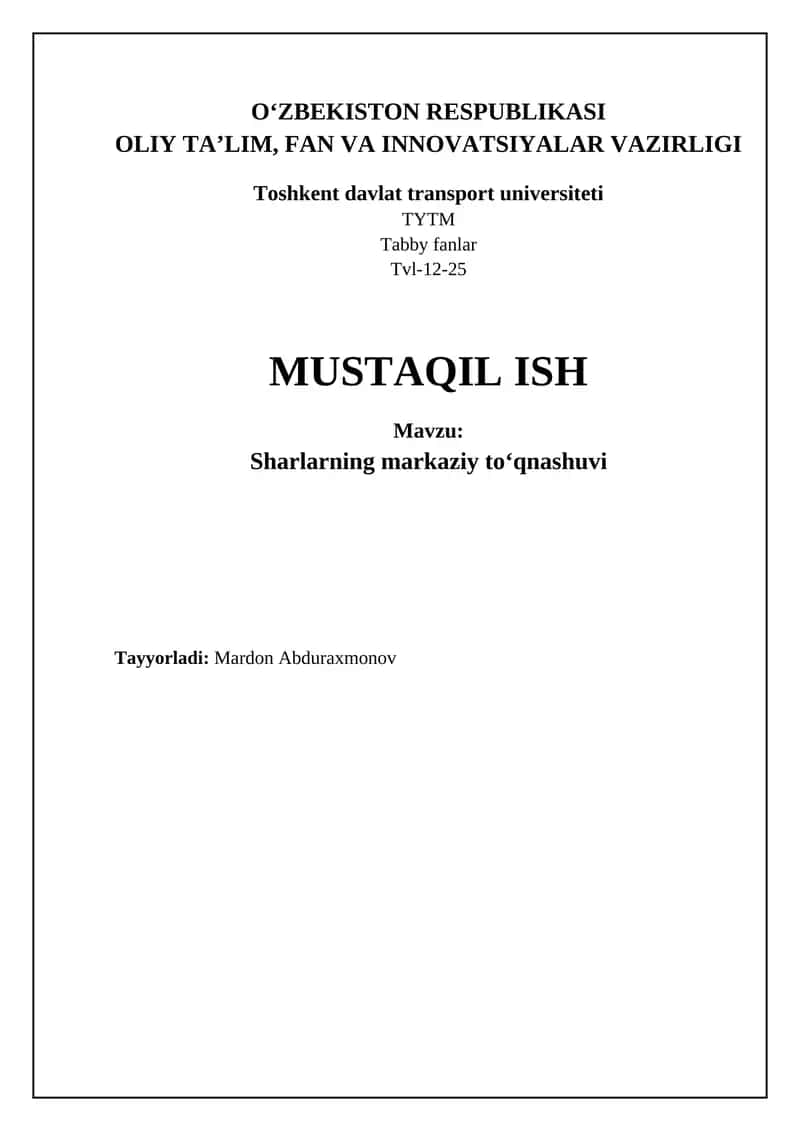 Sharlarning markaziy to'qnashuvi 1