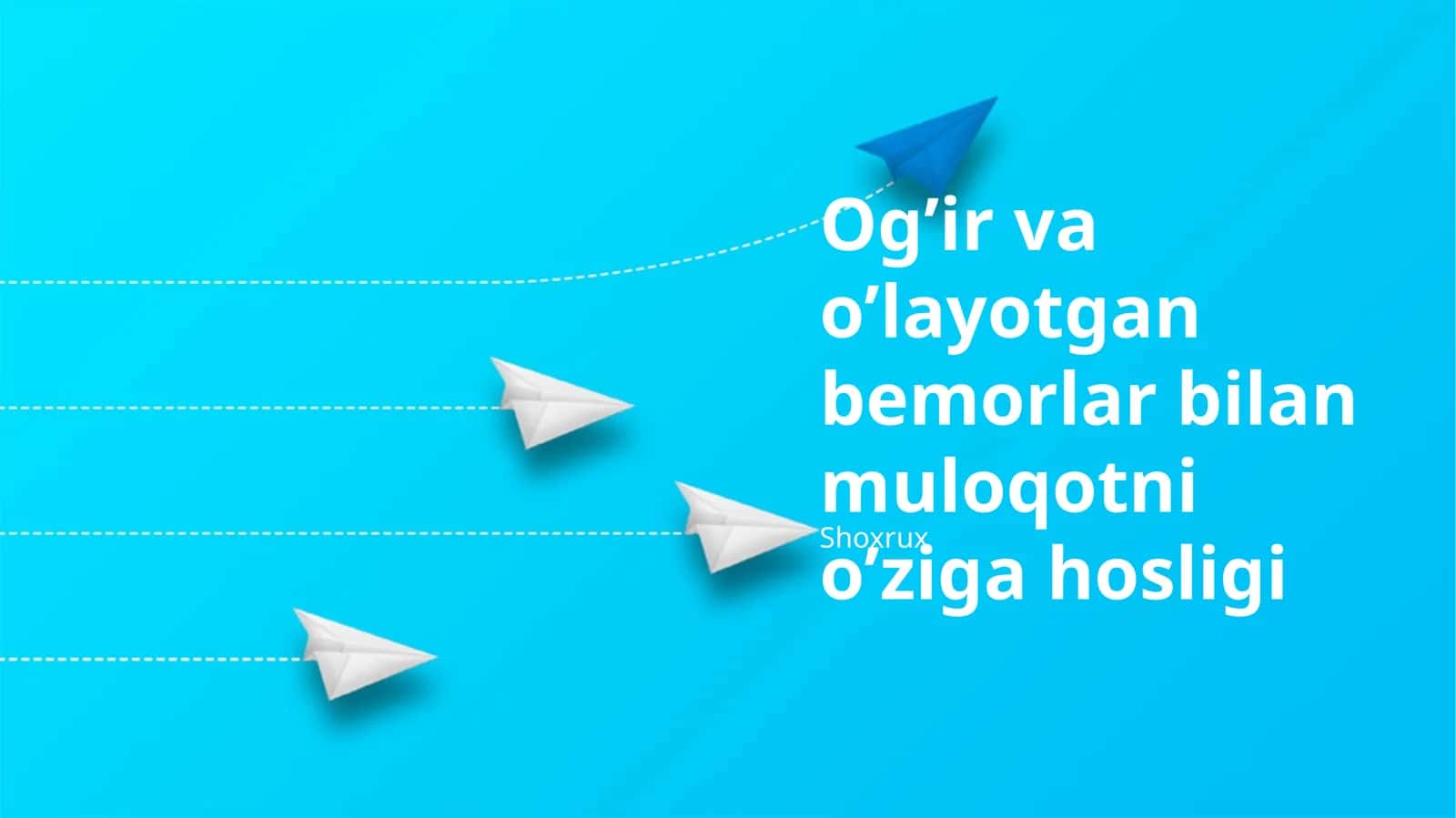 Og’ir va o’layotgan bemorlar bilan muloqotni o’ziga hosligi 1