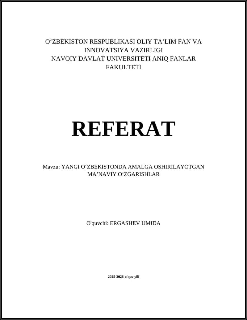 Maʼnaviy qadriyatlarni tiklash va rivojlantirish 1