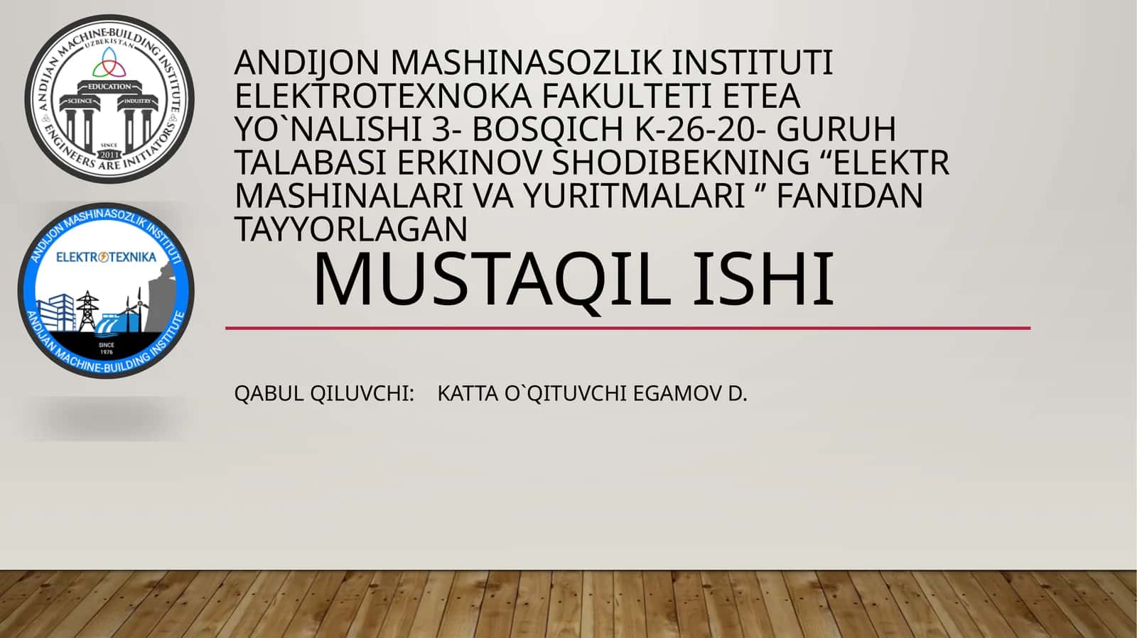 Transformatorning yuksiz ishlash va qisqa tutashuv rejimlarida ro‘y beradigan elektr magnit jarayonlar 1