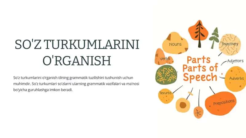 So'z Turkumlarini O'rganish 1