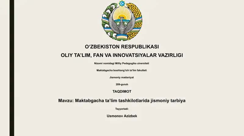 Maktabgacha ta'lim tashkilotlarida jismoniy tarbiya 1