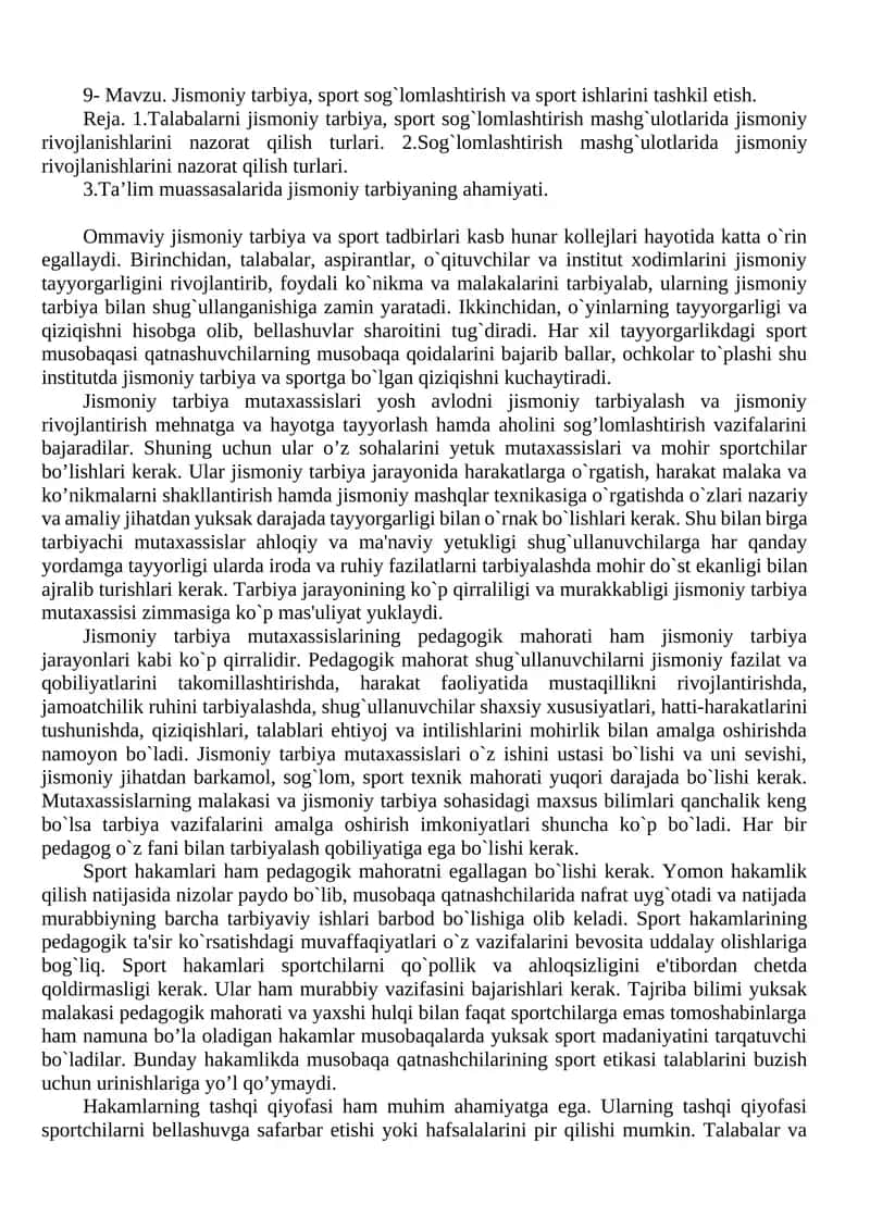 Ommaviy jismoniy tarbiya va sport tadbirlari 1