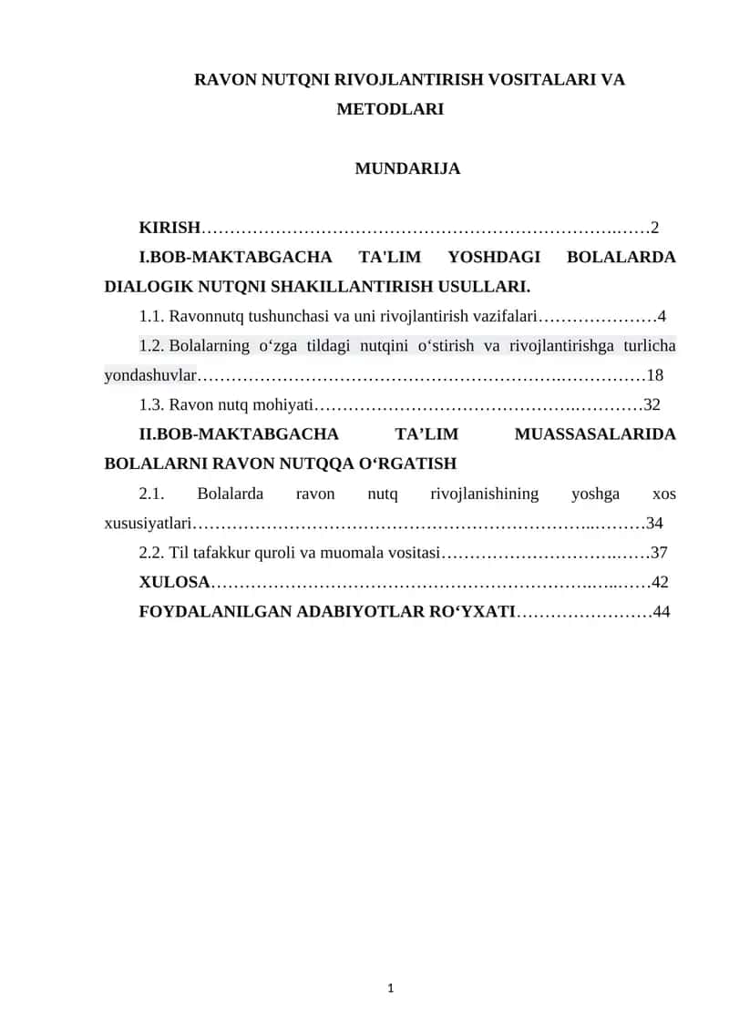 RAVON NUTQNI RIVOJLANTIRISH VOSITALARI VA METODLARI 1