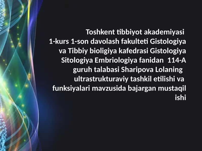 Gistologiya, Sitologiya, Embriologiya 1