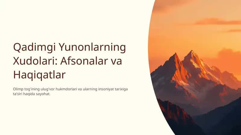 Qadimgi Yunonlarning Xudolari: Afsonalar va Haqiqatlar 1