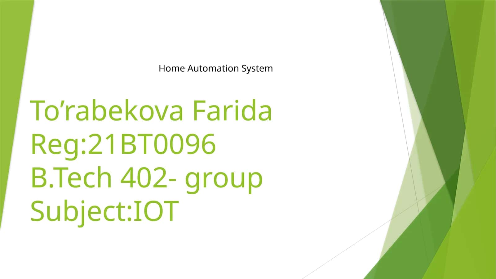 Home Automation System 1