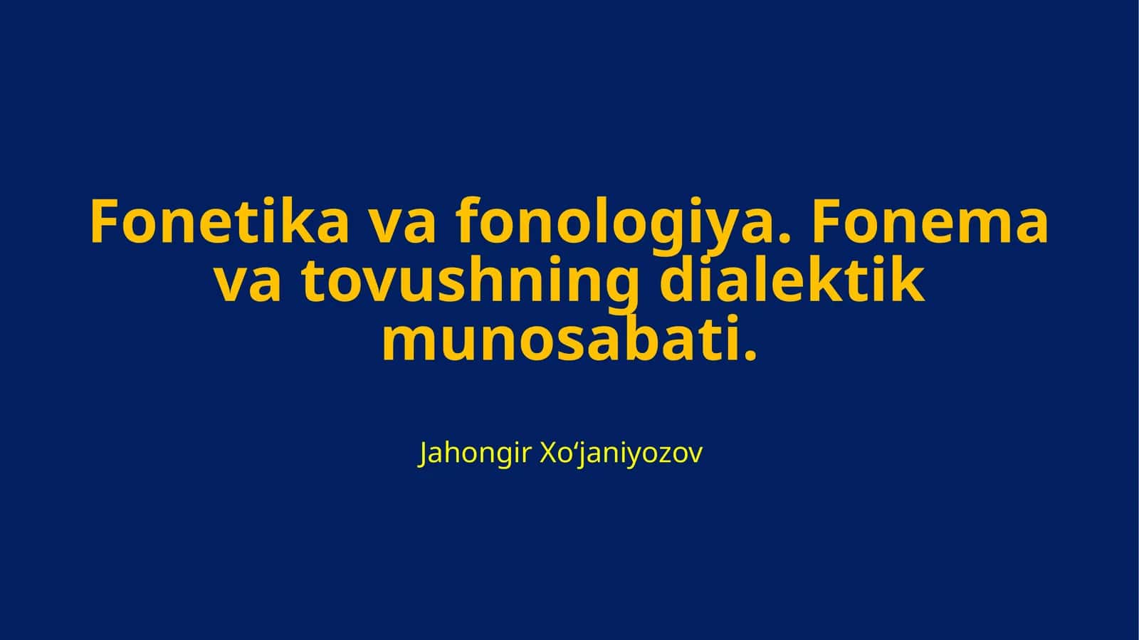 Fonetika va gonologiya 1