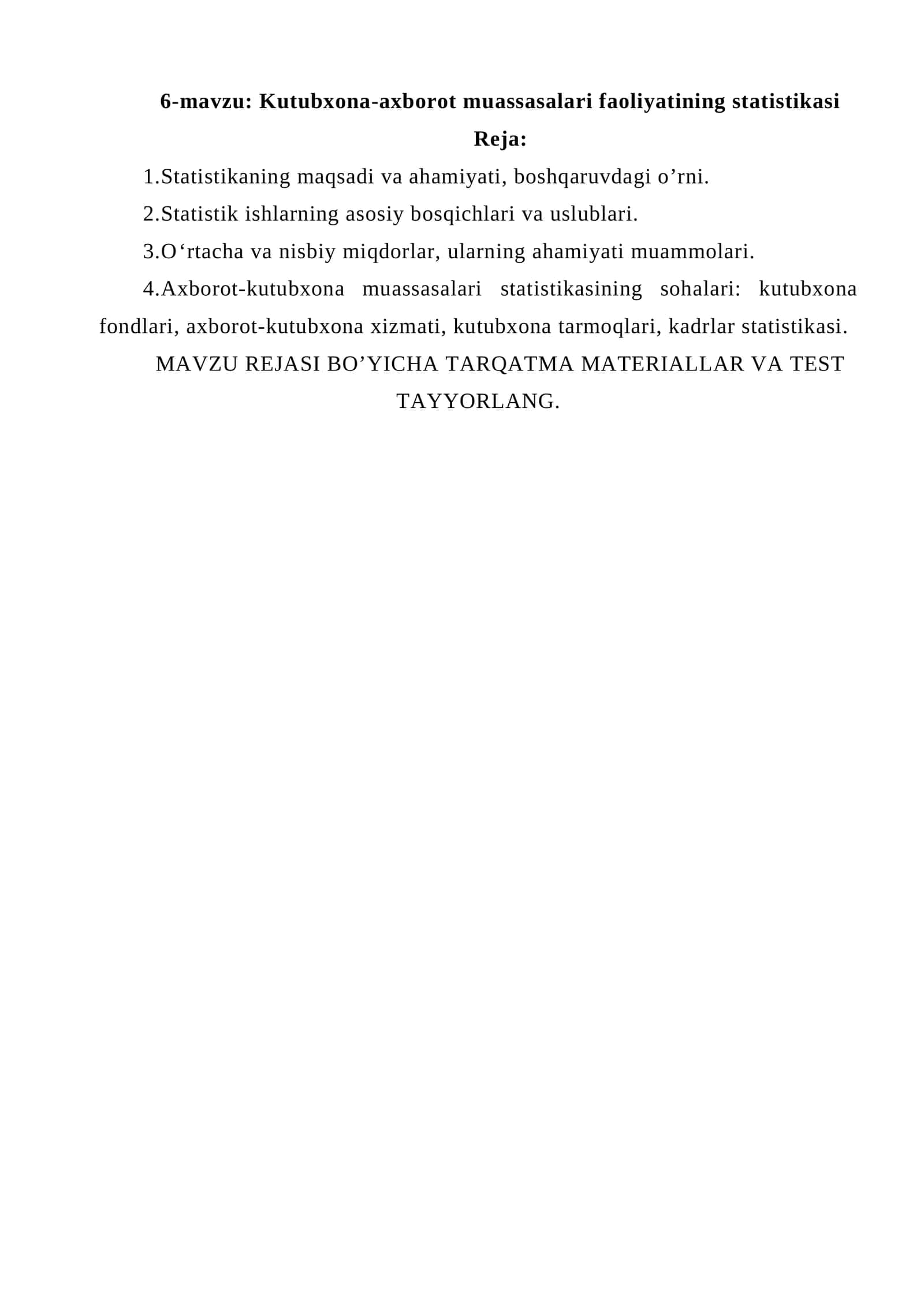 Kutubxona-axborot muassasalari faoliyatining statistikasi 1