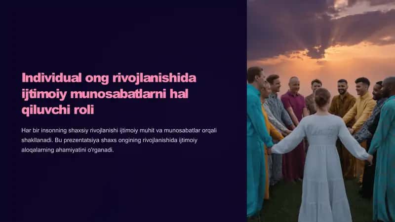 Individual ong rivojlanishida ijtimoiy munosabatlarni hal qiluvchi roli 1