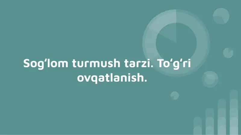 Sogʻlom turmush tarzi 1