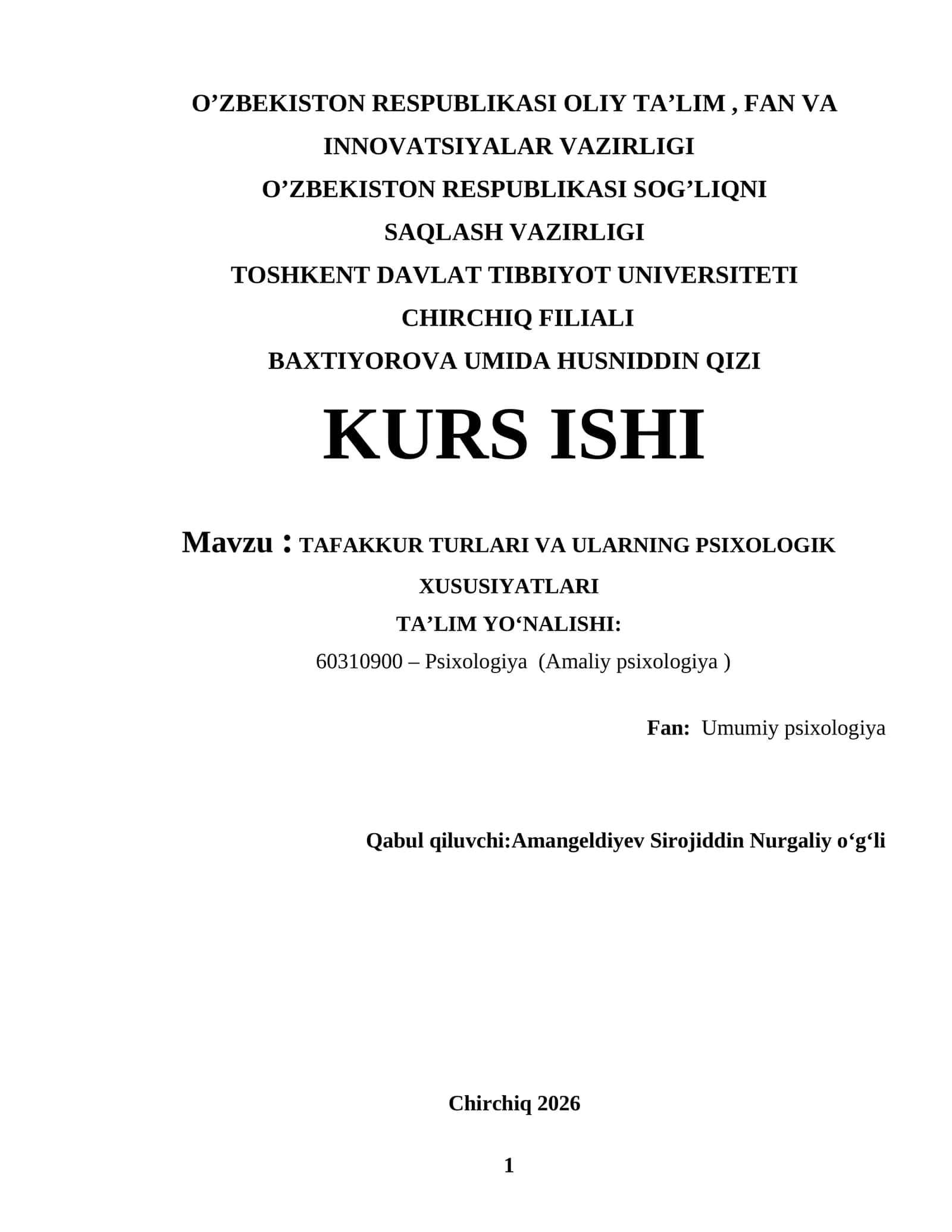 TAFAKKUR TURLARI VA ULARNING PSIXOLOGIK XUSUSIYATLARI 1