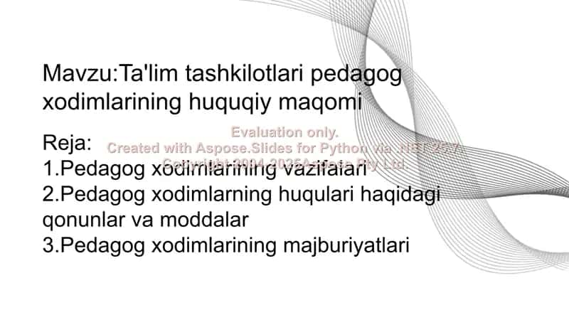 Pedagog xodimlarining huquqiy maqomi 1