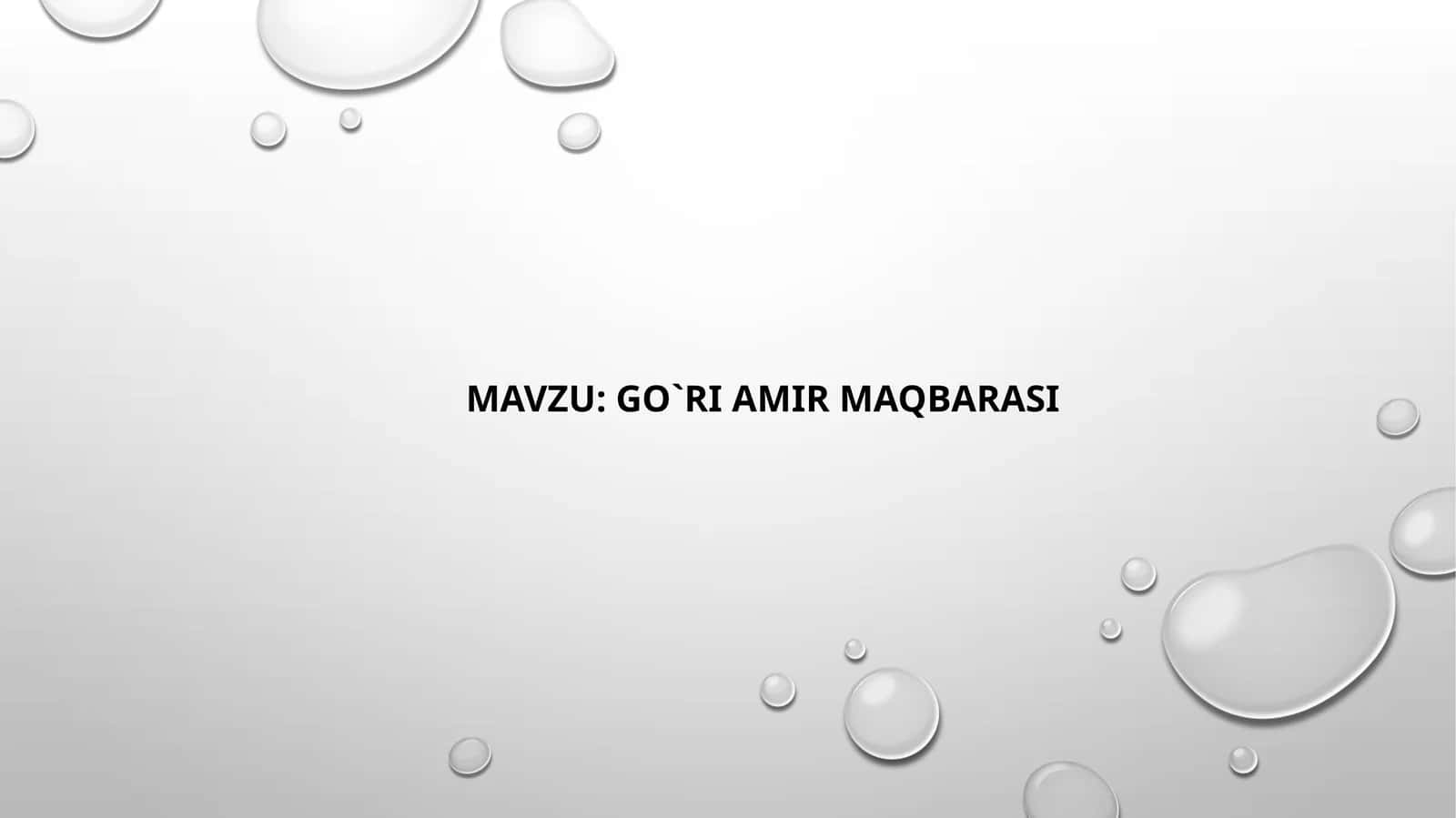 GO`RI AMIR MAQBARASI 1