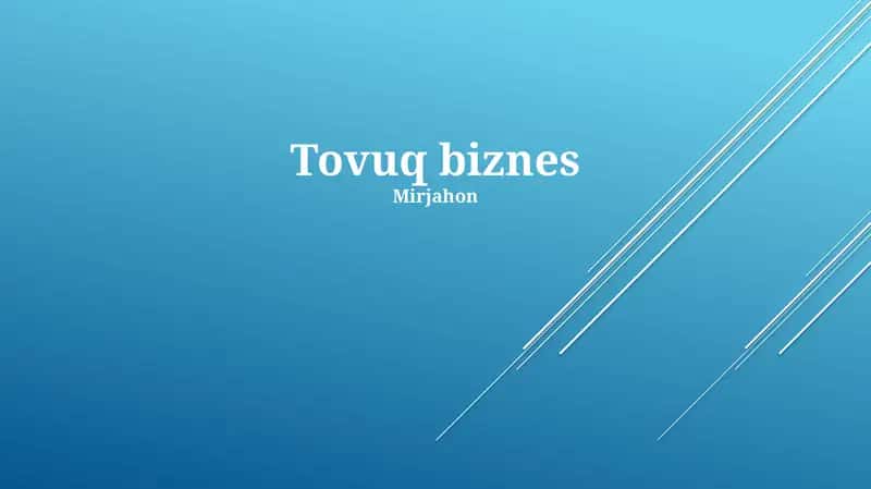 Tovuq biznes 1