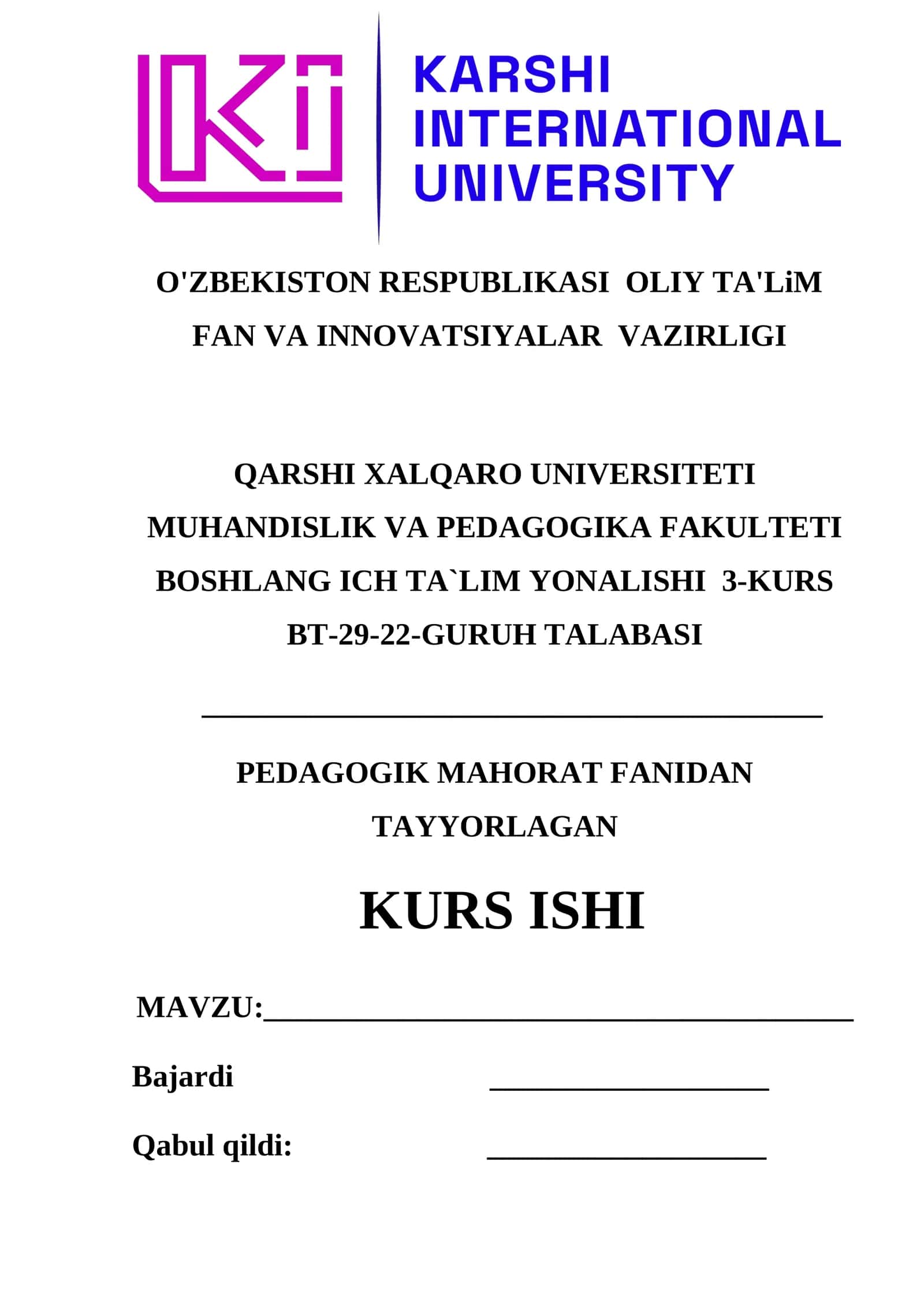 Ta’lim tizimida boshlang‘ich ta’limning o‘rni va ahamiyati 1