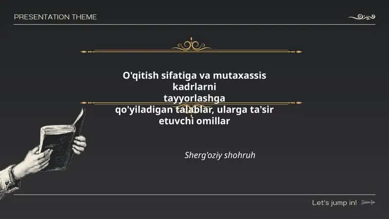 O'qitish sifatiga va mutaxassiskadrlarnitayyorlashga 1