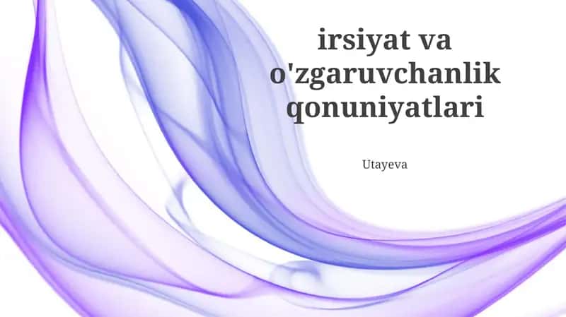 Mendelning irsiyat qonunlari 1