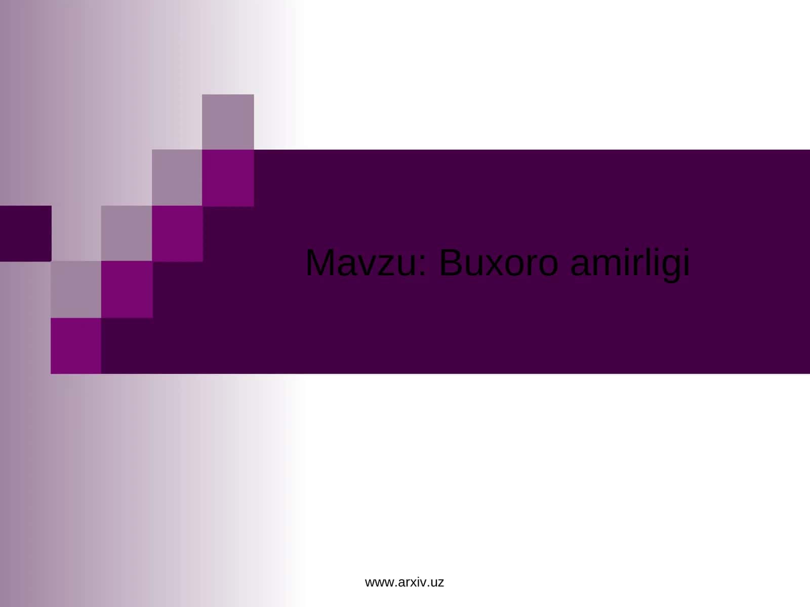Buxoro amirligi 1
