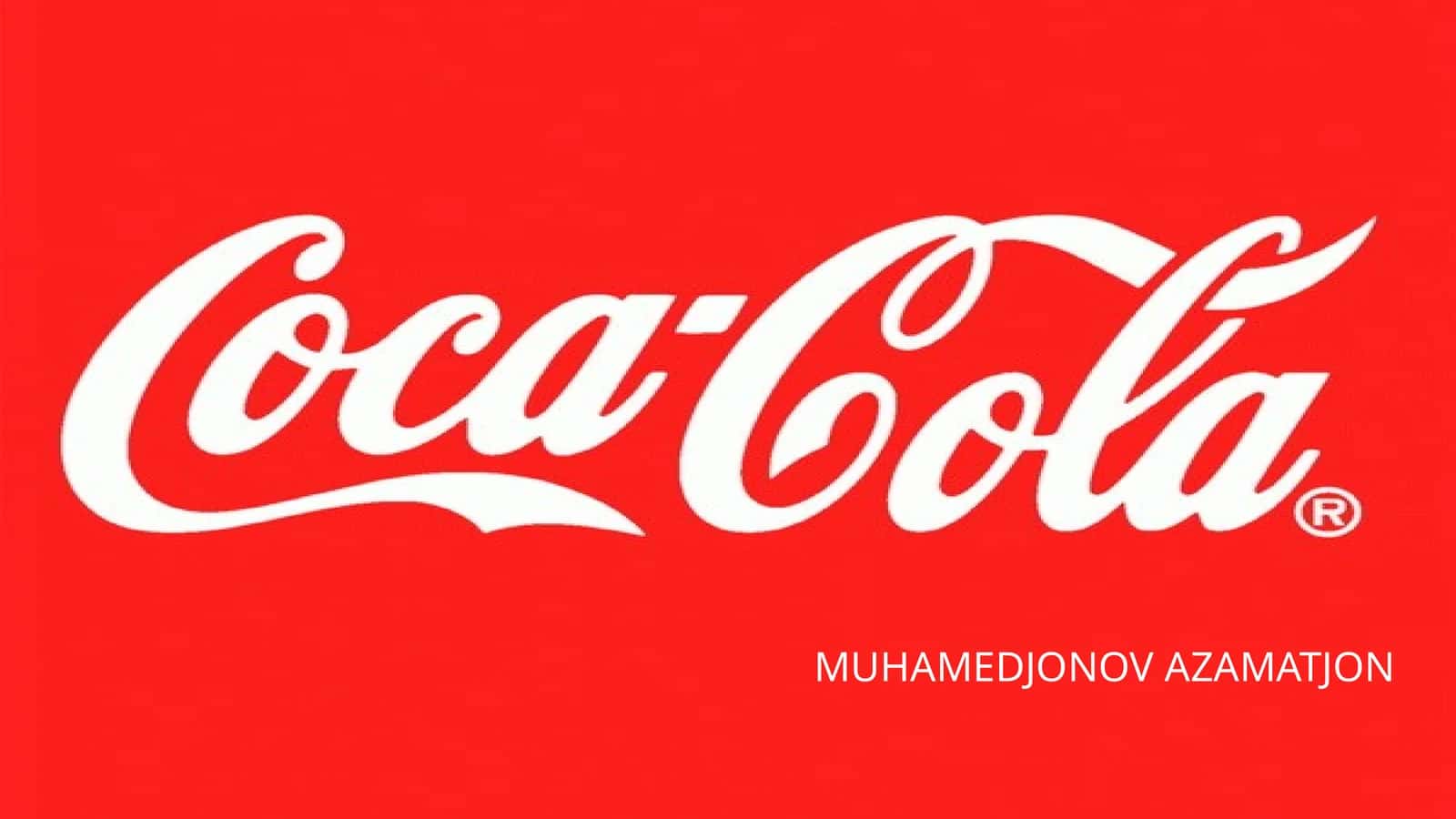 Iqtisodiyotni Strategiyalash (Coca Cola) 1