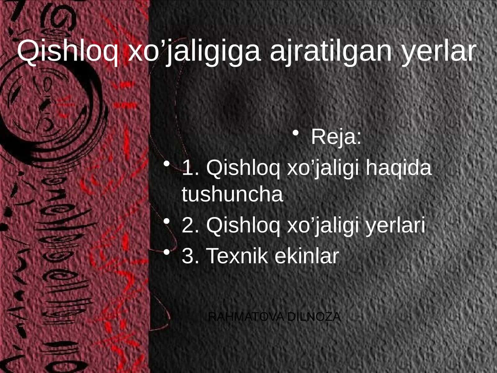 Qishloq xo'jaligiga ajratilgan yerlar 1