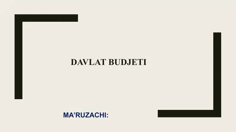 DAVLAT BUDJETI 1