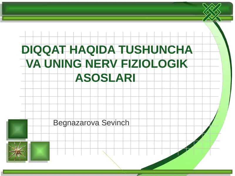 DIQQAT HAQIDA TUSHUNCHA VA UNING NERV FIZIOLOGIK ASOSLARI 1
