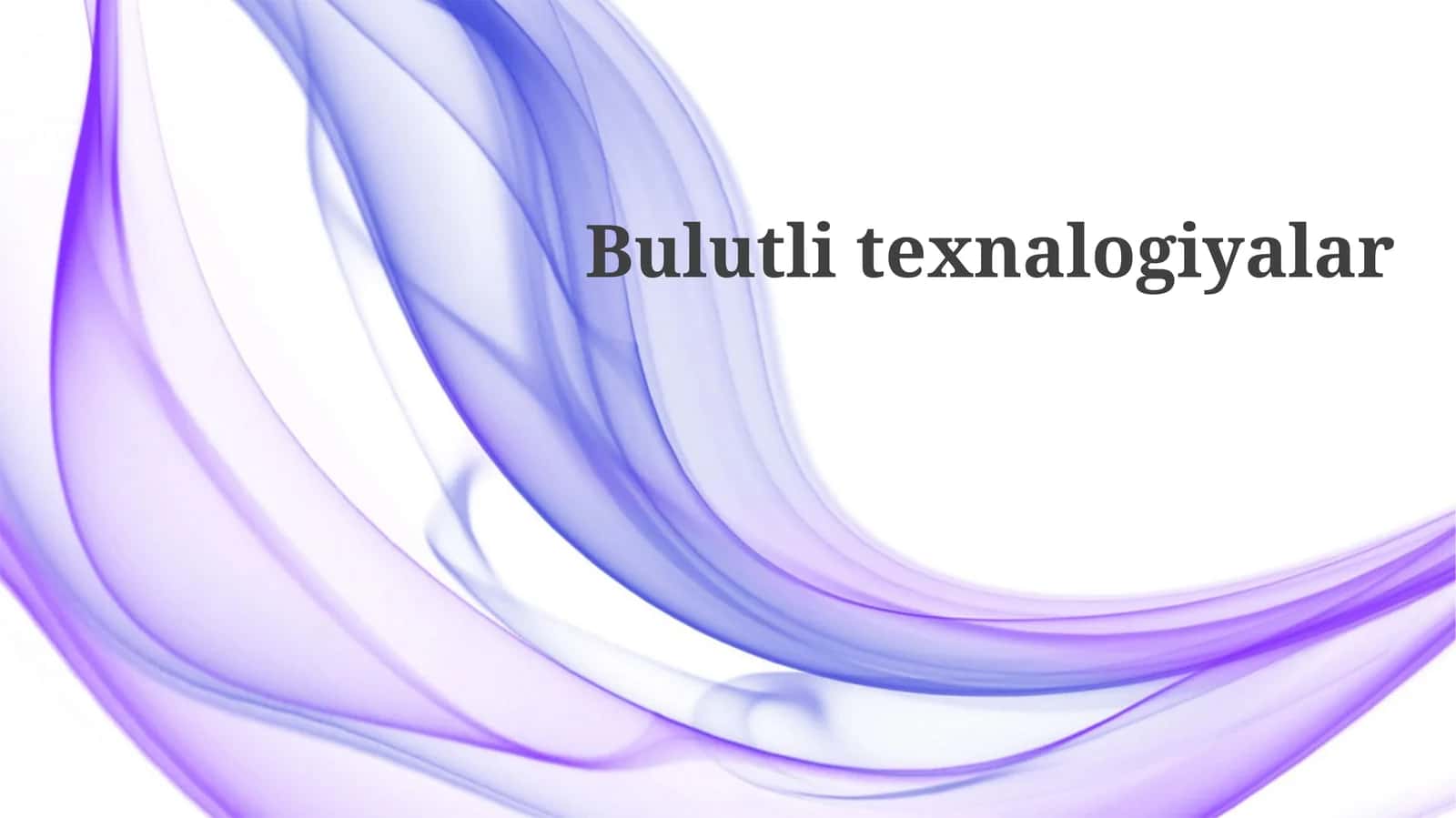 Bulut Texnologiyalari 1