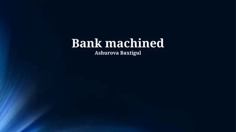 Bank machined 1