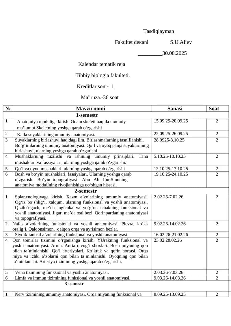 Kalendar tematik reja 1