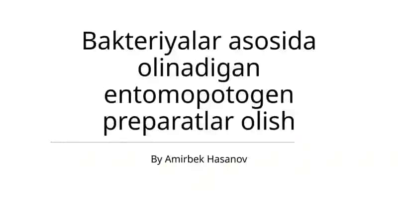 Entomopatogen preparatlar
