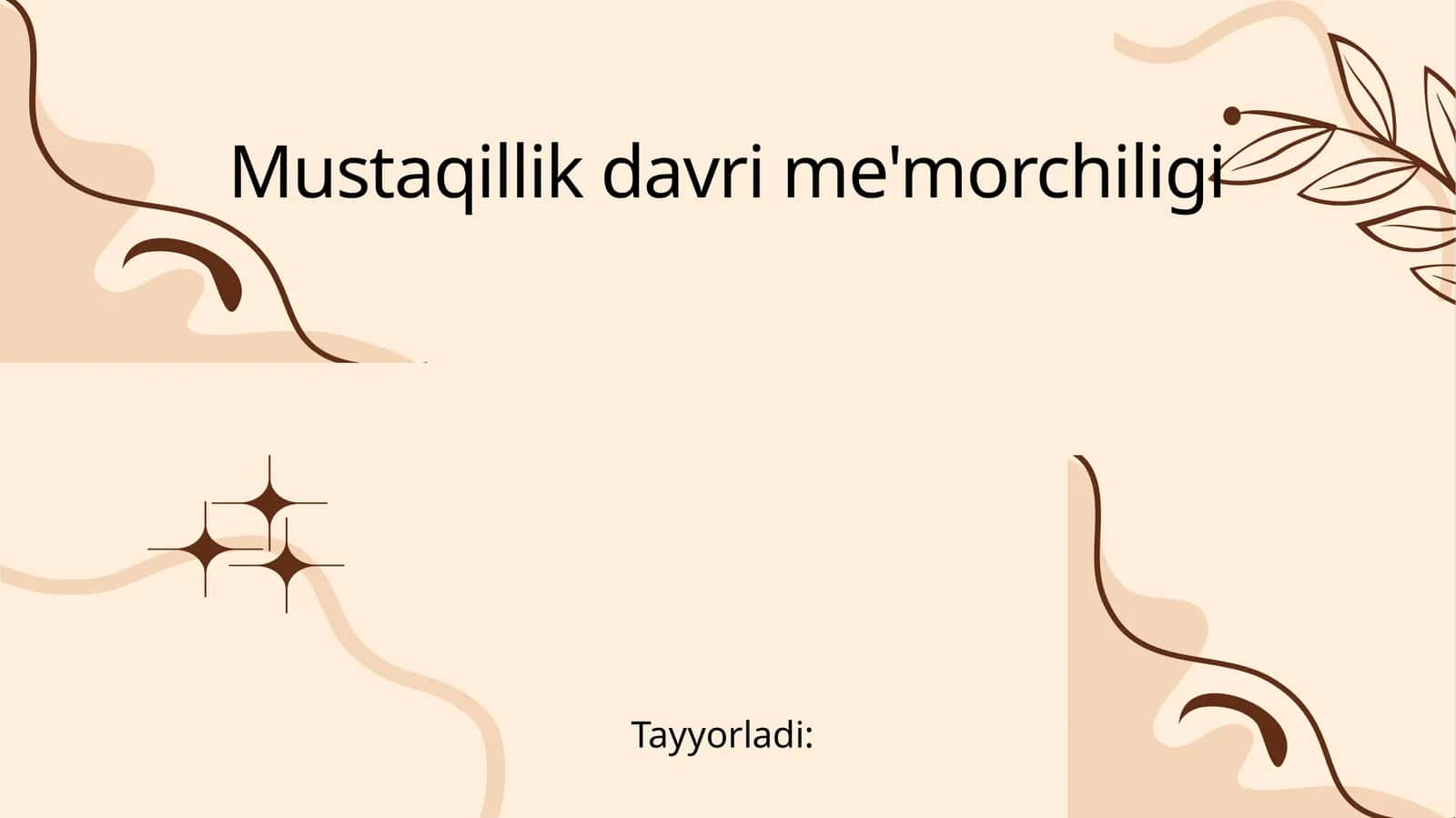 Mustaqillik davri me'morchiligi 1