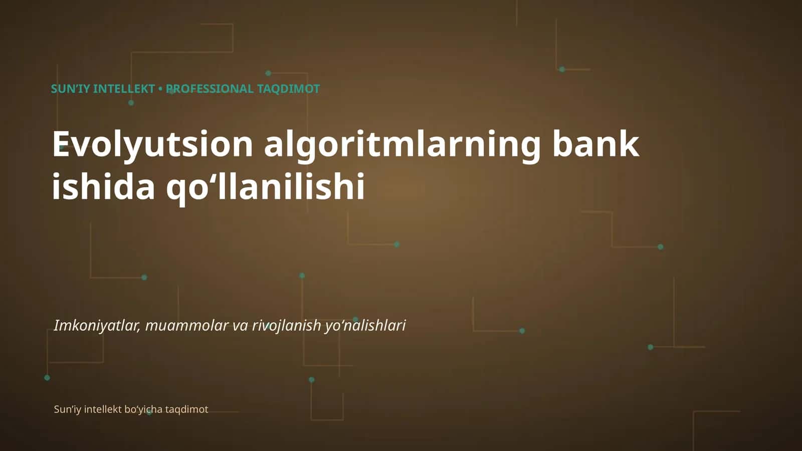 Evolyutsion algoritmlar 1