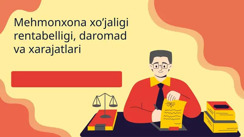 Mehmonxona xoʼjaligi rentabelligi, daromad va xarajatlari 1