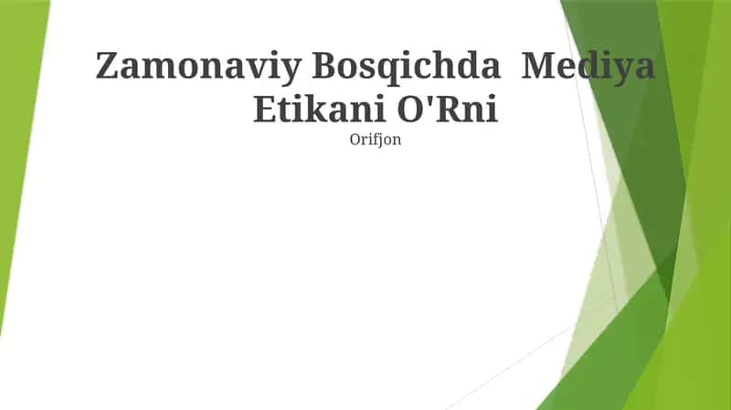 Zamonaviy Bosqichda Mediya Etikani O'Rni 1