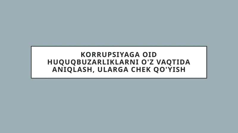 Ularga chek qo'yish 1