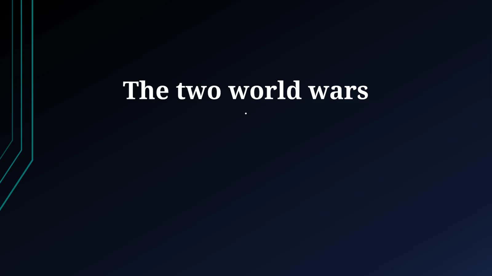 Plan: World War I: Causes and Course 1