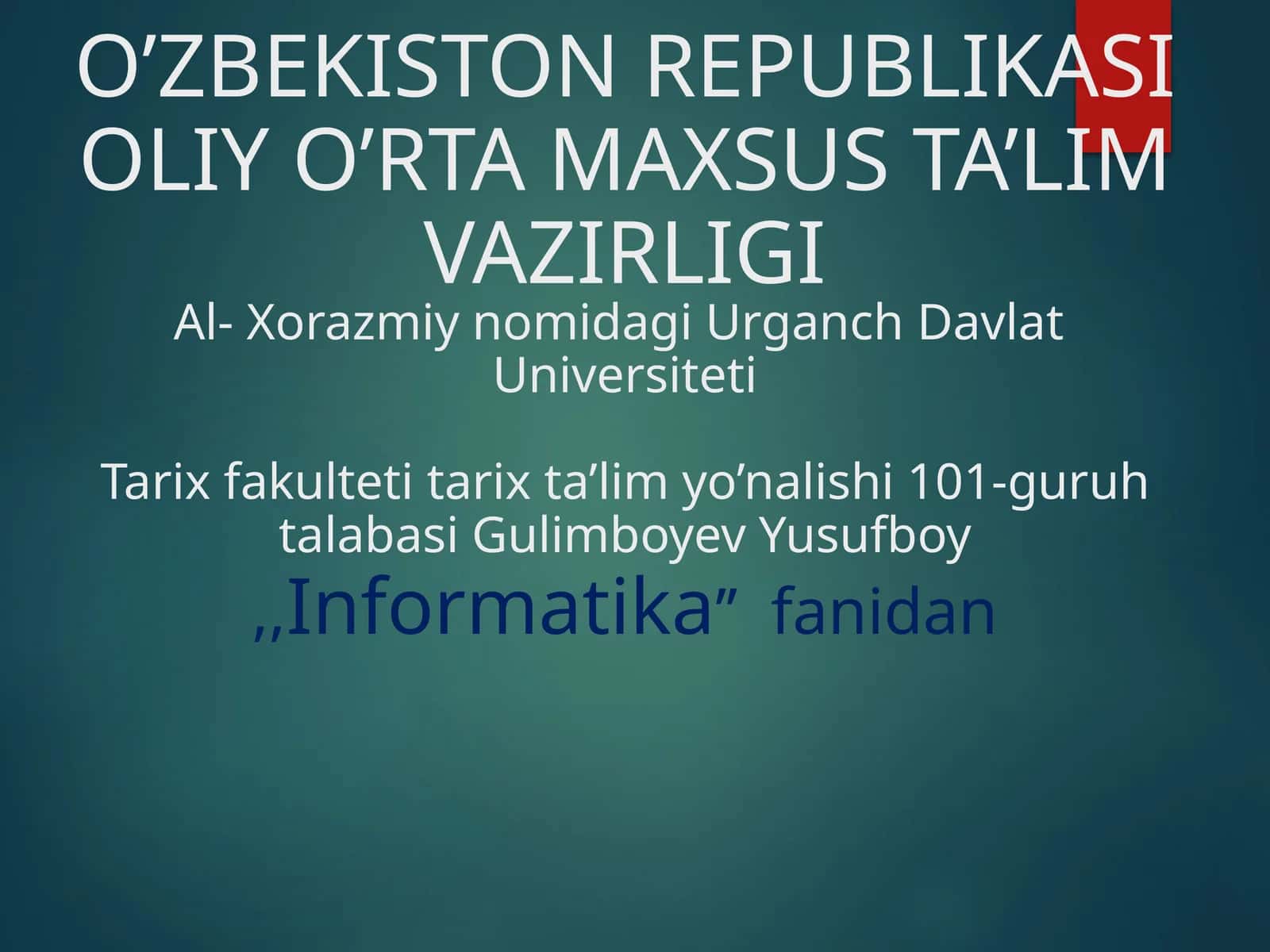 Lokal tarmoqlar va ularning turlari 1