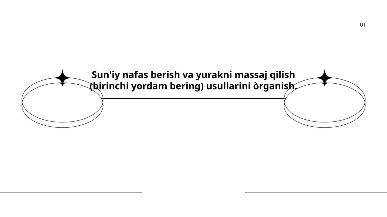 Sun'iy nafas berish va yurakni massaj qilish (birinchi yordam bering) usullarini òrganish 1