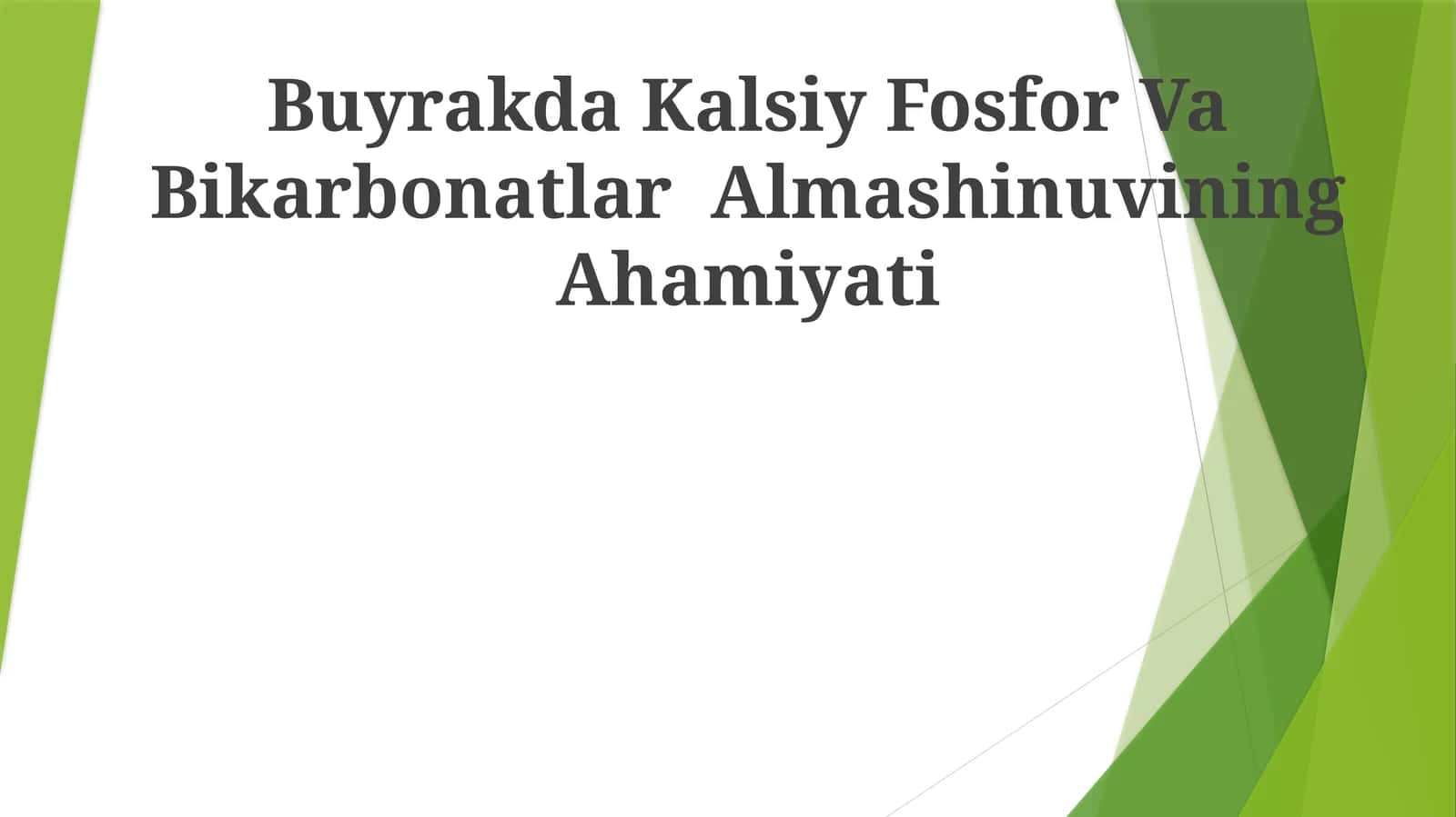 Buyrakda Kalsiy Fosfor Va Bikarbonatlar Almashinuvining Ahamiyati 1