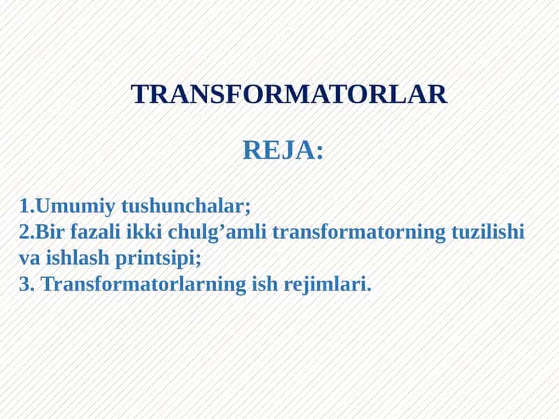 Transformatorlar 1