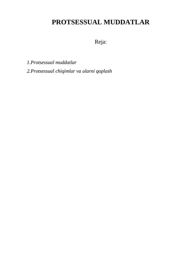Protsessual Muddatlar 1