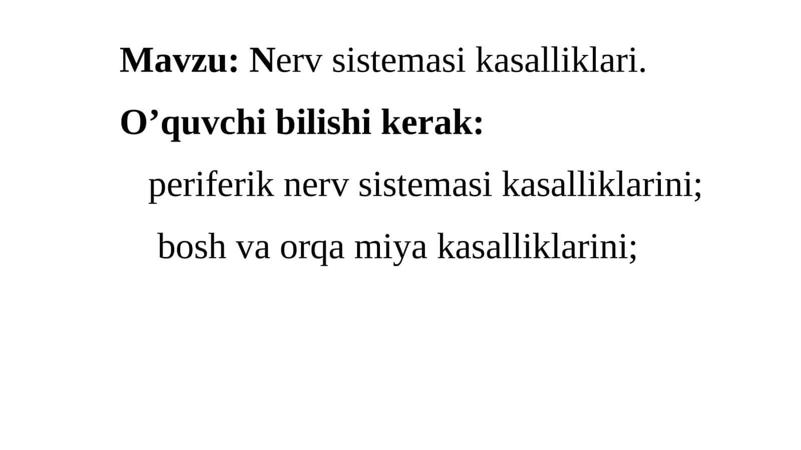Nerv sistemasi kasalliklari 1