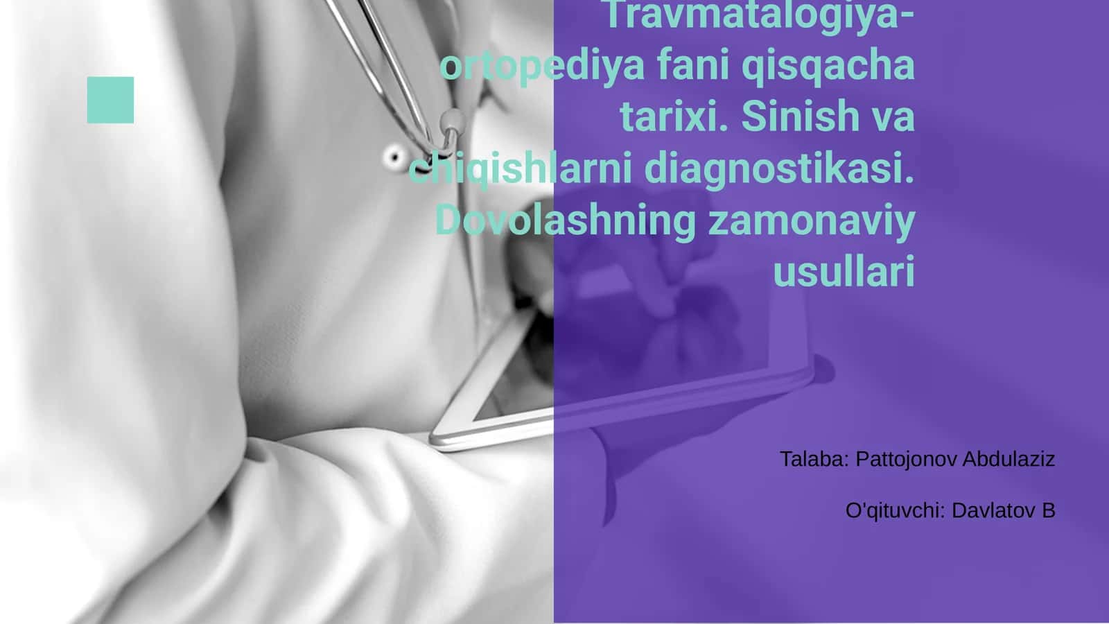 Travmatalogiya-ortopediya fani qisqacha tarixi 1