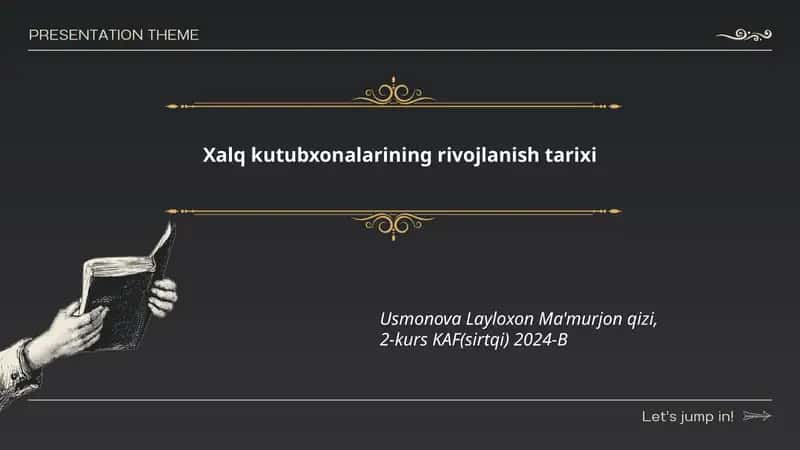 Xalq kutubxonalarining rivojlanish tarixi 1