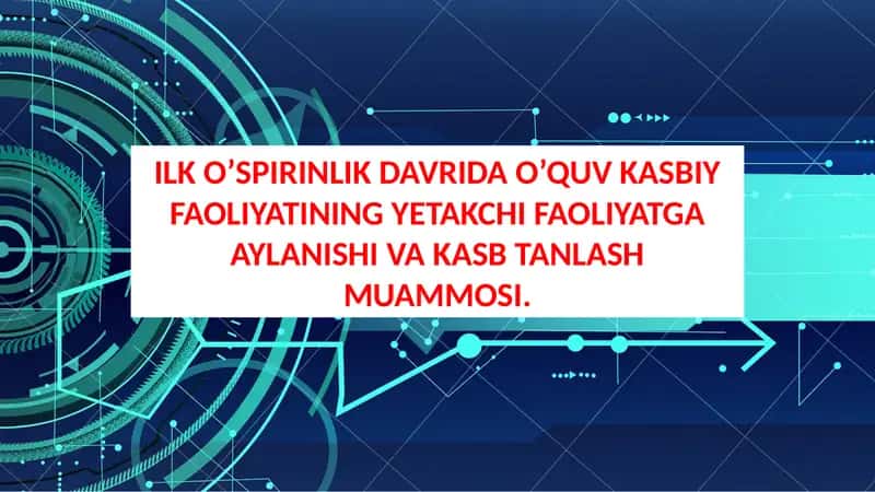 O’SPIRINLIK DAVRI 1