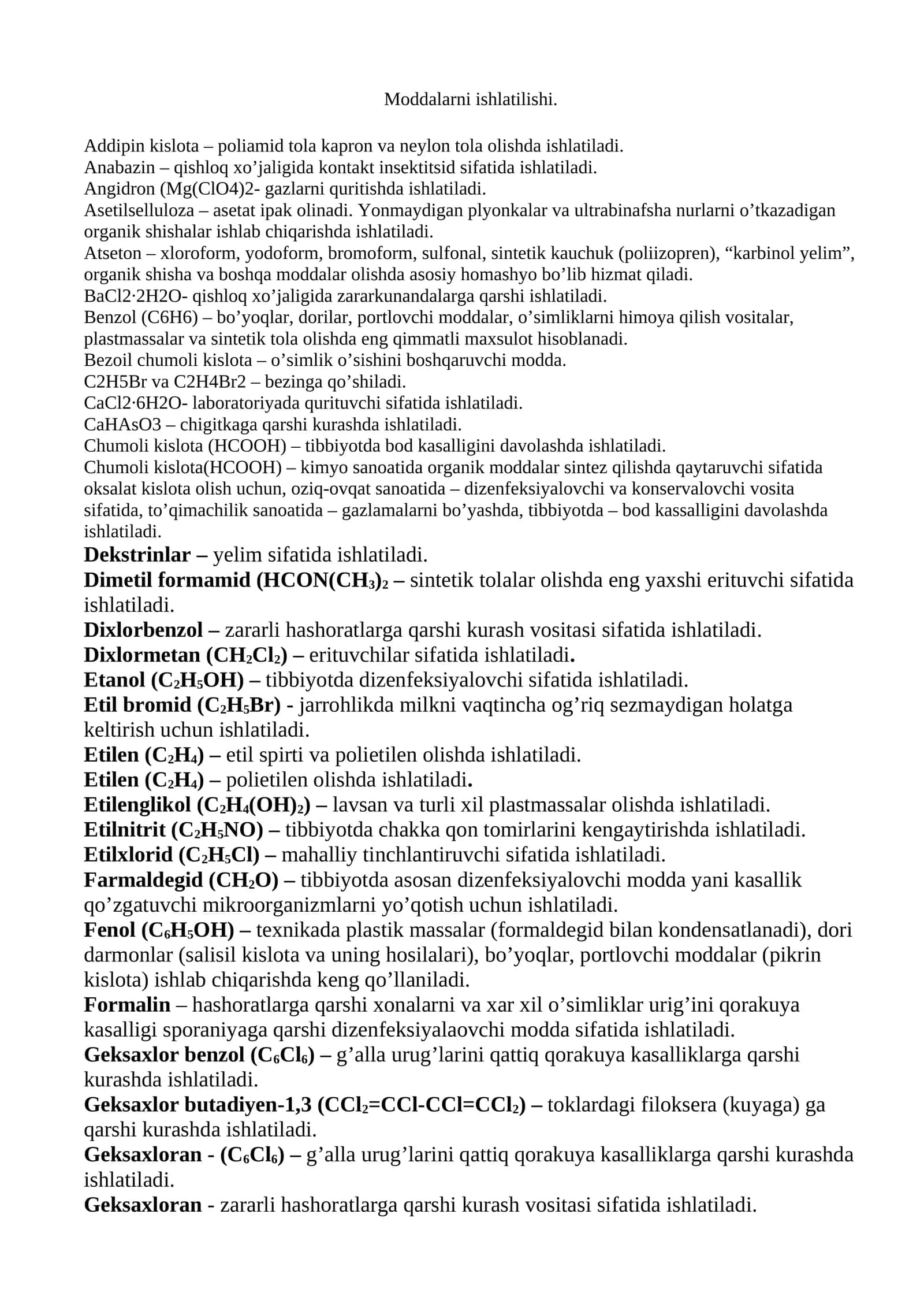 Moddalarni ishlatilishi 1