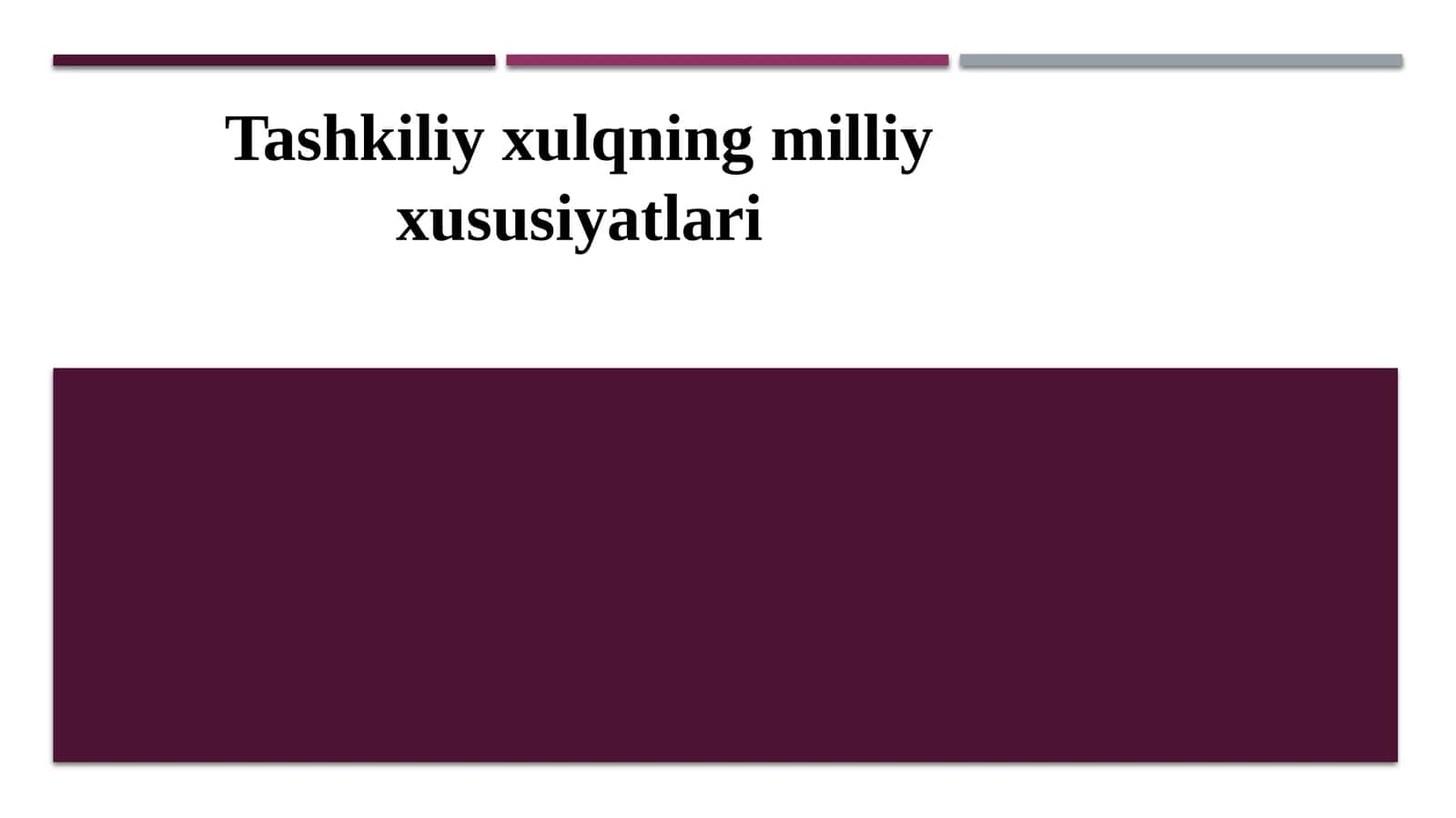 Tashkiliy xulqning milliy xususiyatlari 1