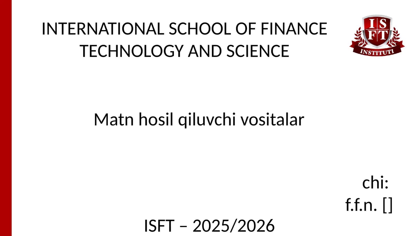 Matn hosil qiluvchi vositalar 1